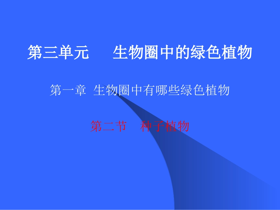 初一生物《种子植物》(上课)PPT课件_第1页