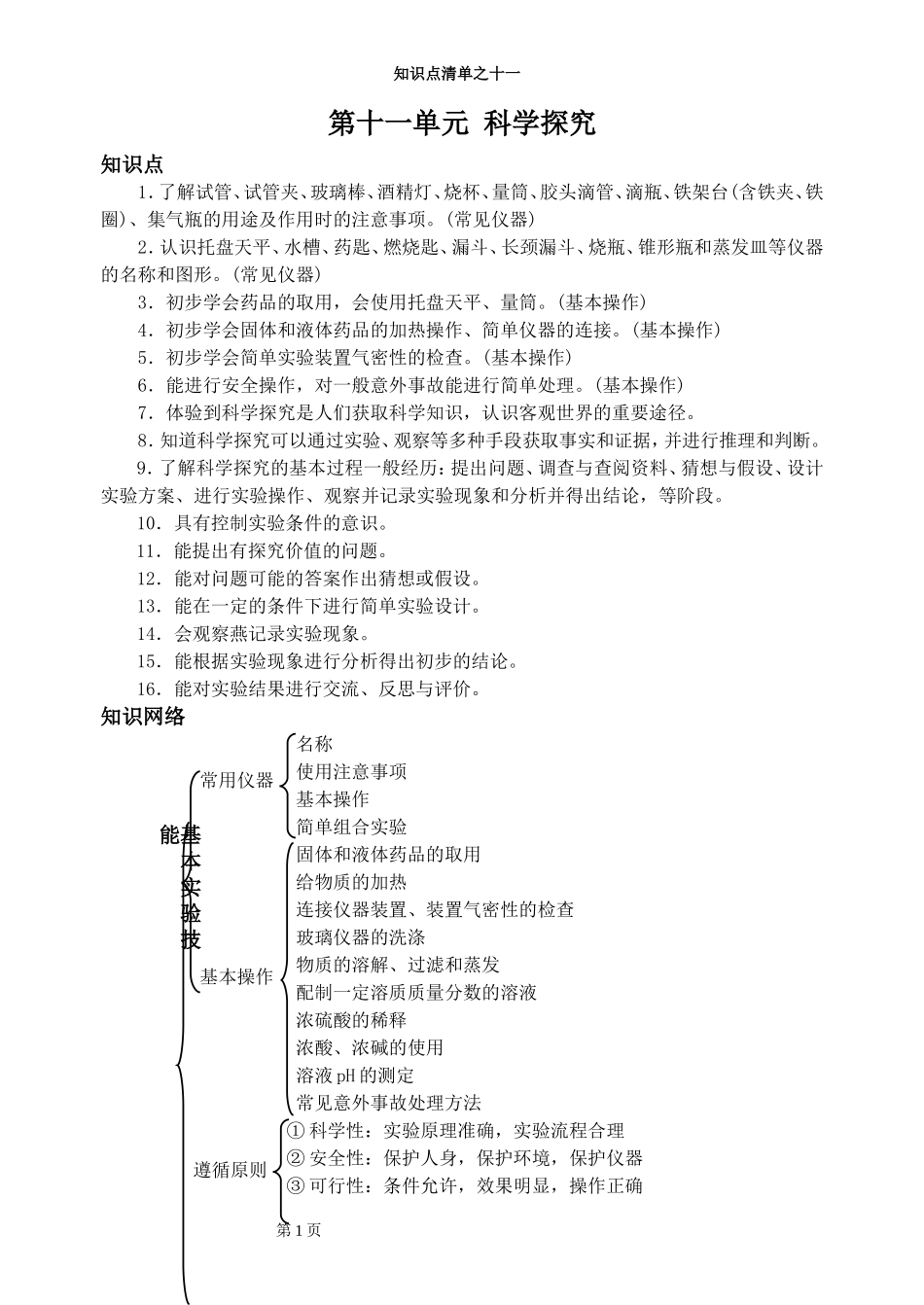 第十一单元科学探究_第1页
