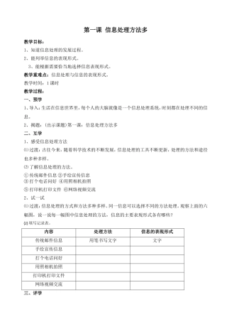 1.信息处理方法多