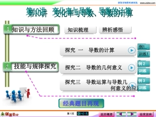 第10讲　变化率与导数、导数的计算