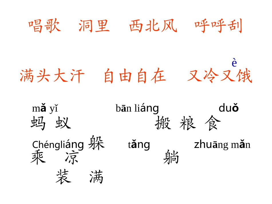 《蚂蚁和蝈蝈》教学演示课件_第3页