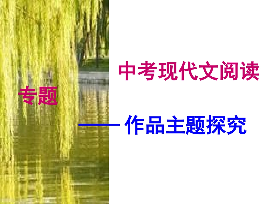 “作品主题探究”PPT_第1页