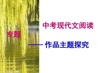 “作品主题探究”PPT
