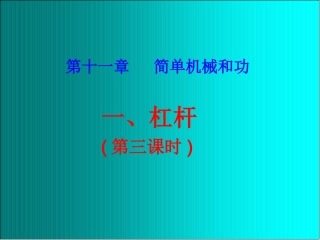 《111杠杆》第三课时