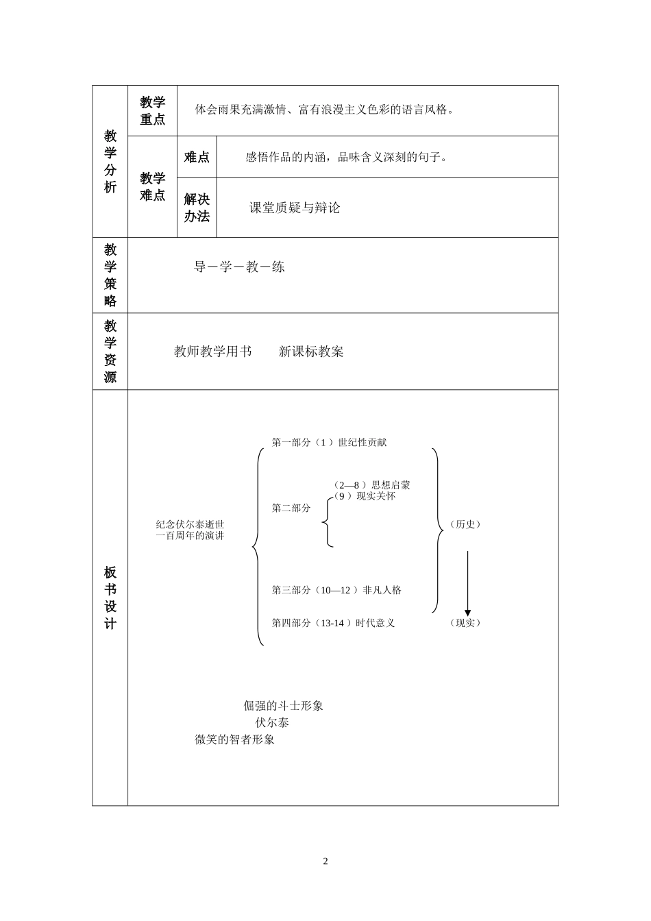 6伏尔泰教学设计_第2页