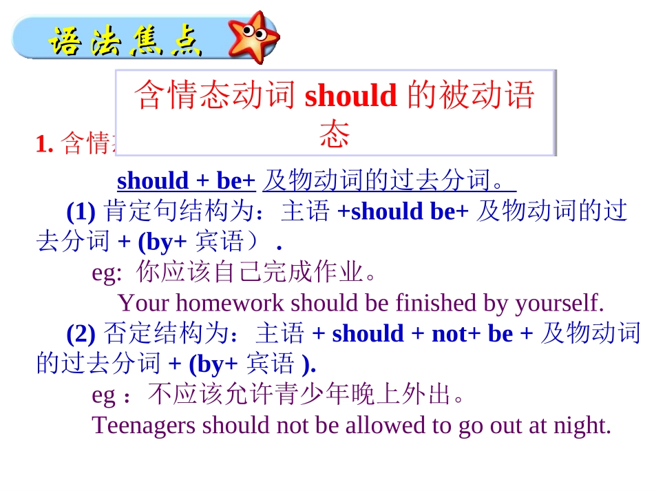 【语法焦点与同步作文指导】新目标九年级英语Unit7Teenagersshouldbeallowedtoshoosetheirownclothes（共9张PPT）_第2页