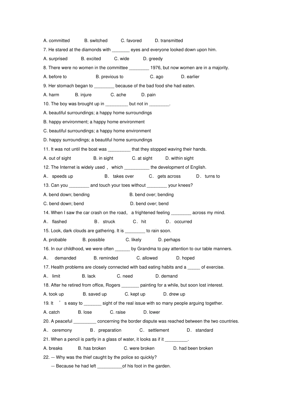 人教版高中英语必修五Unit3Lifeinthefuture巩固练习语言点x_第3页
