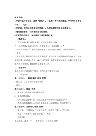 荷花第一课时