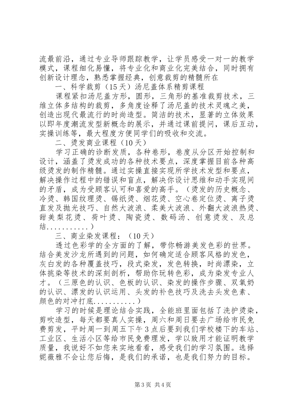 初级美发师培训计划 _第3页