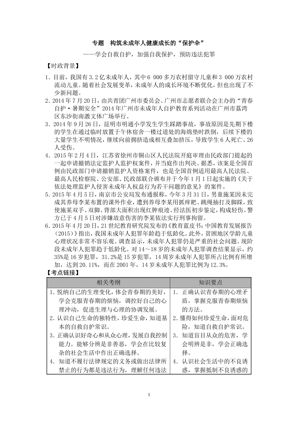 专题构筑未成年人健康成长的_第1页