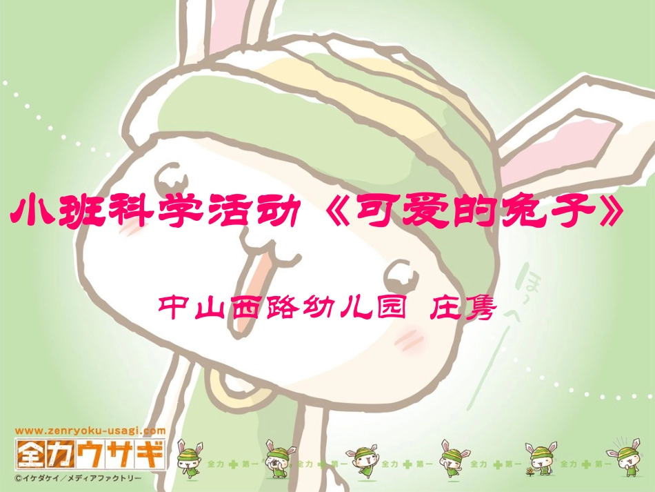 小班科学活动《可爱的兔子》_第1页