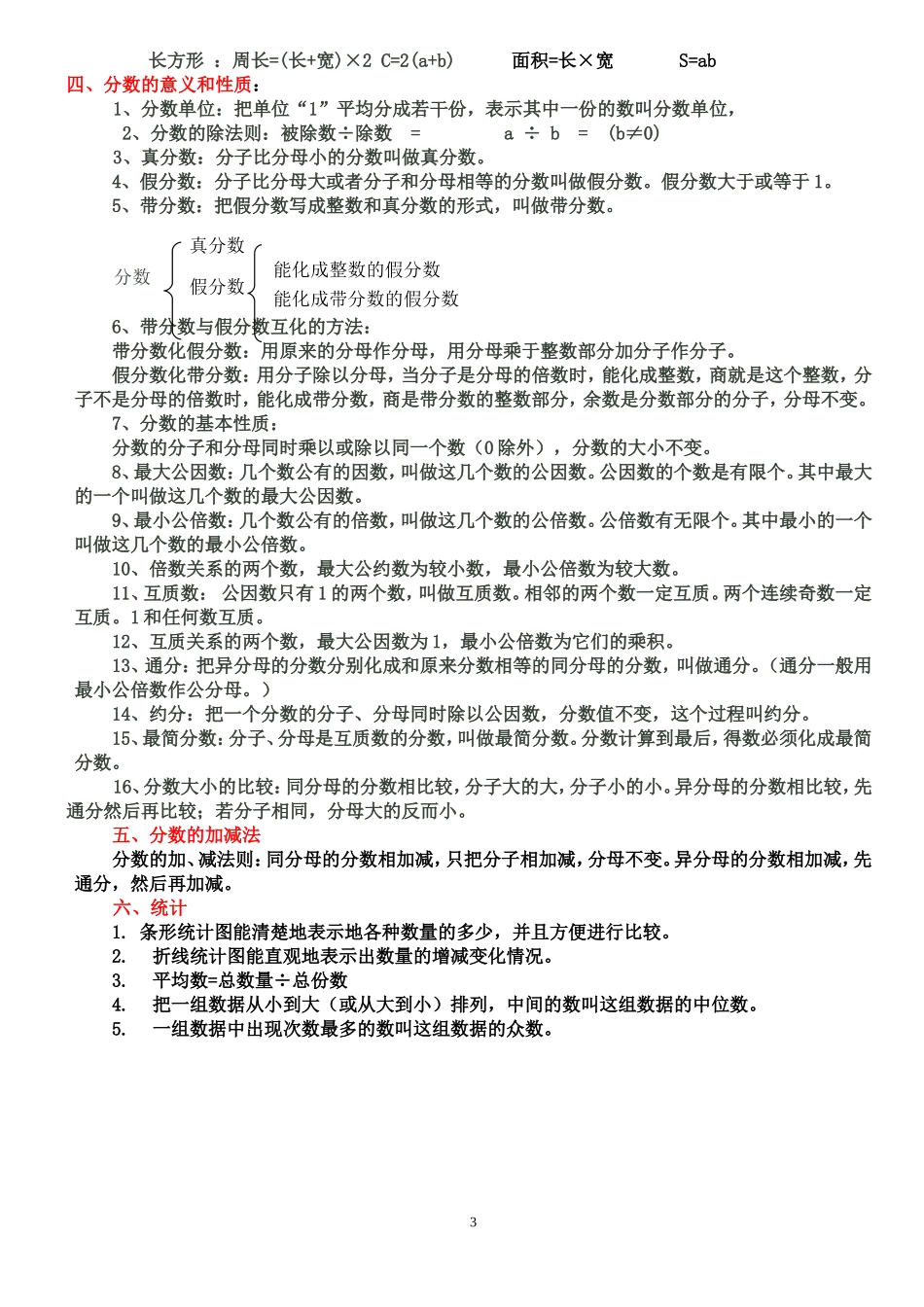 五年级数学下册概念及公式总复习_第3页