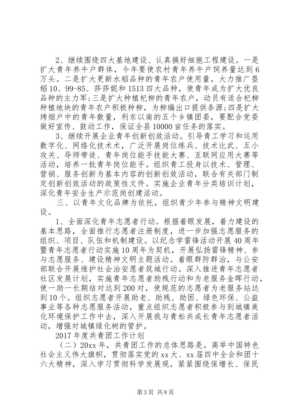 XX年度共青团工作计划 _第3页