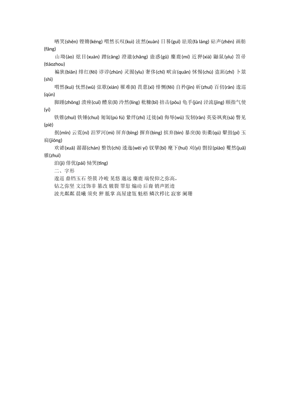 2014高考语文复习：必修字音汇总_第3页