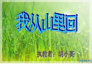 《我从山里回》幻灯片
