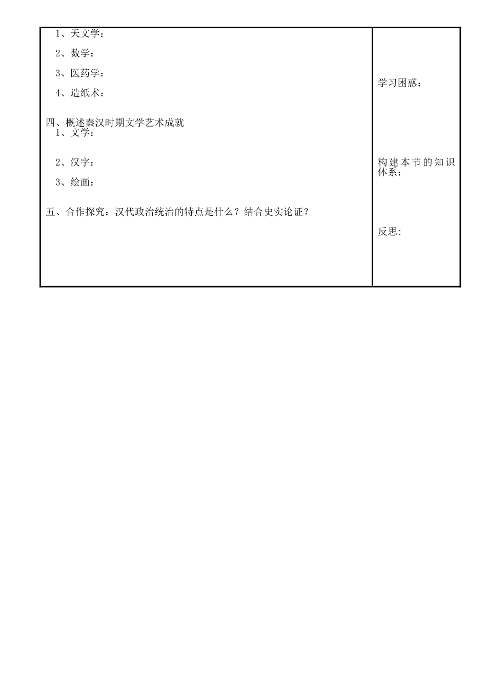 必修中国古代史高三历史复习导学案秦汉时期思想（孙福堂）_第2页