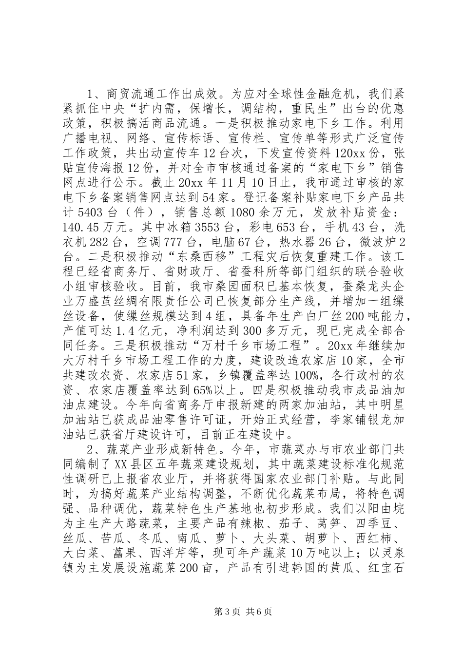 市商务局年度工作总结及工作计划 _第3页