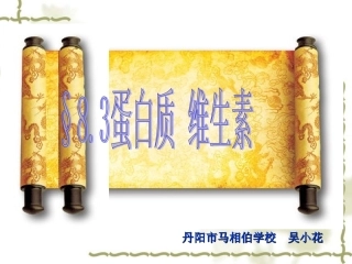 蛋白质和维生素