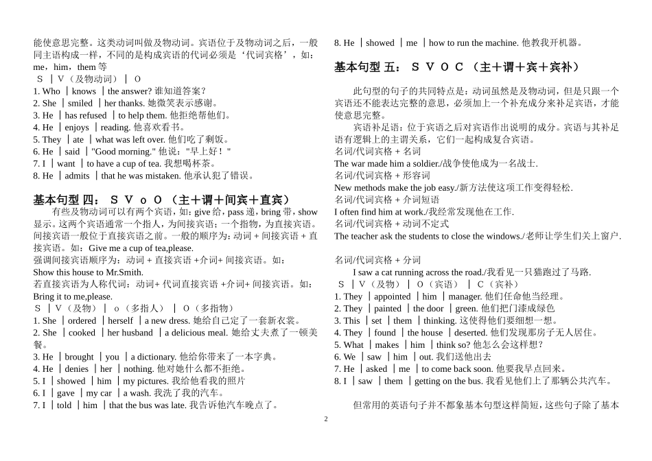 句子成分划分联系_第2页