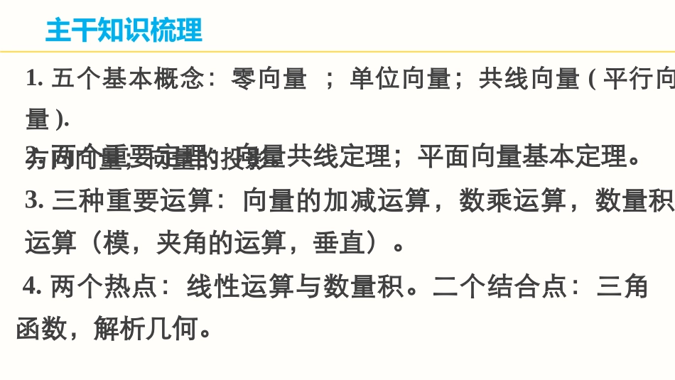 2015届高考二轮复习_专题三_第3讲_平面向量_第2页