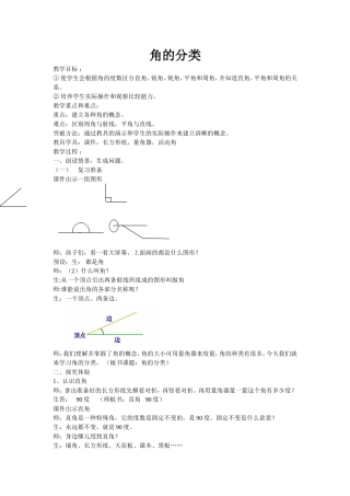 角的分类教学实录