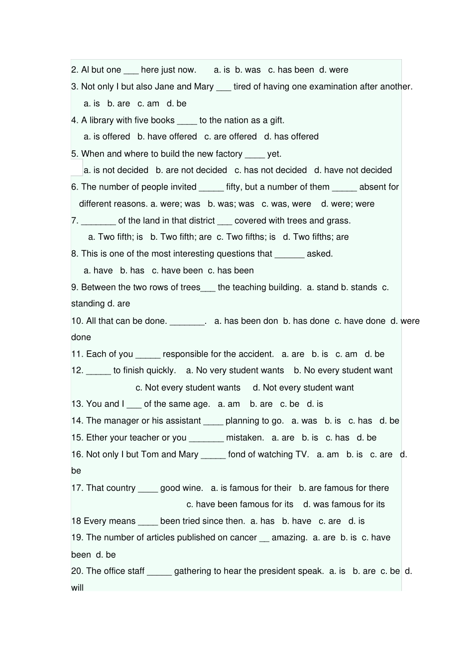 人教版高中英语必修四Unit1Womenofachievement训练习题有答案_第3页