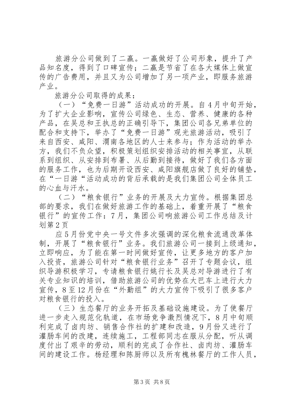 旅游公司工作总结及计划 _第3页