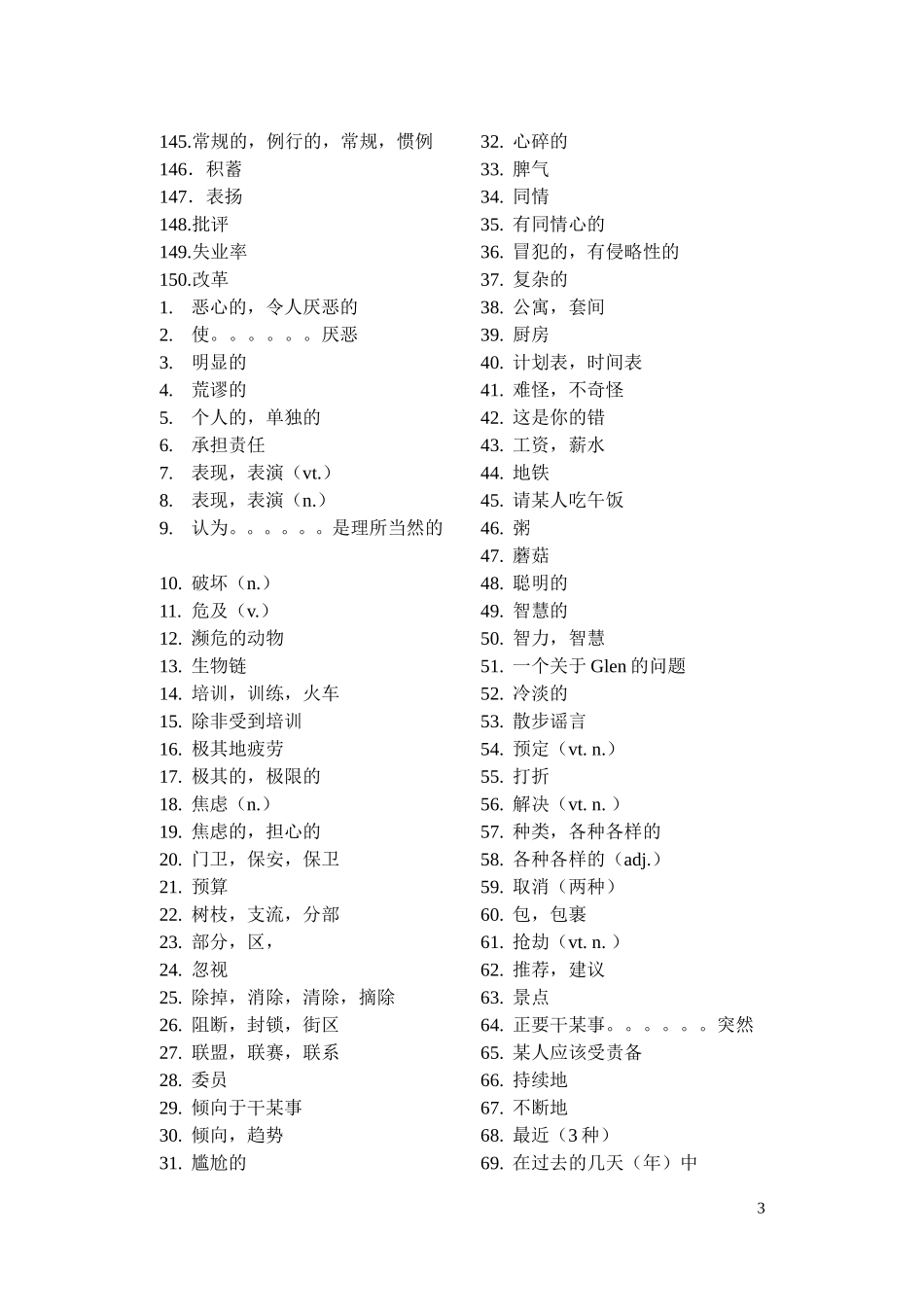高考重点单词默写1-4_第3页