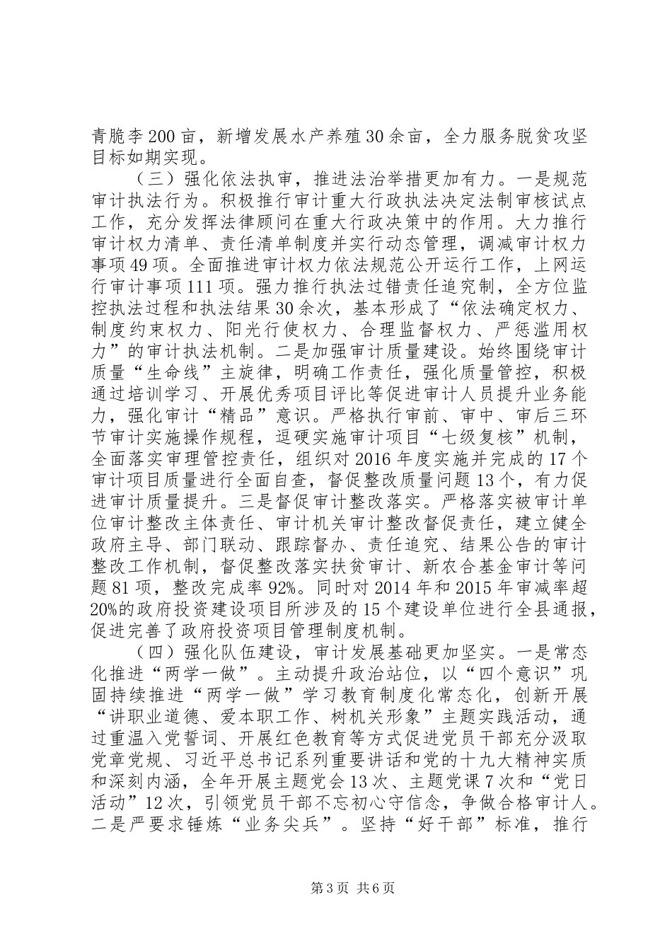 审计局XX年工作总结及XX年工作计划报告 _第3页