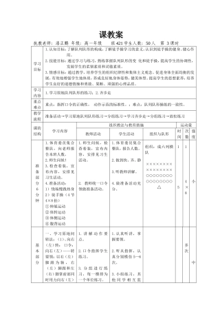 高中体育课教案（高一） (2)