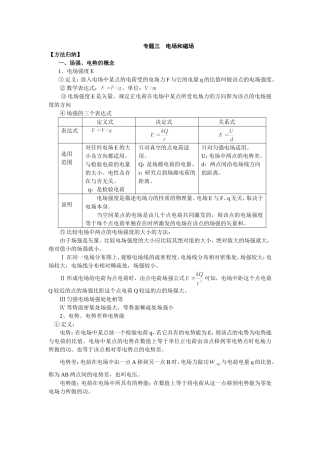 高三第二轮复习（电学专题）
