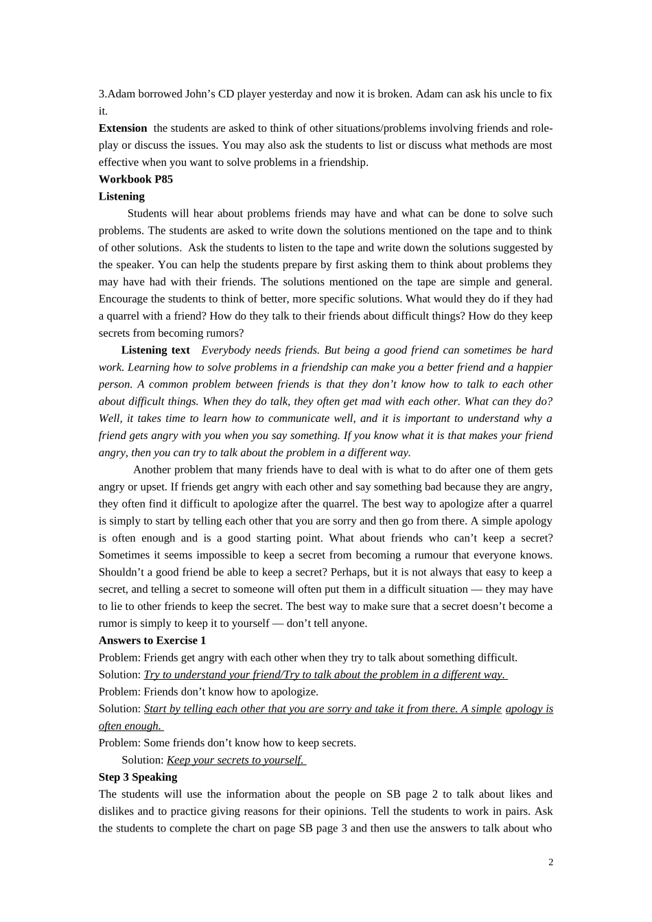 高一英语上册unit1教案_第2页