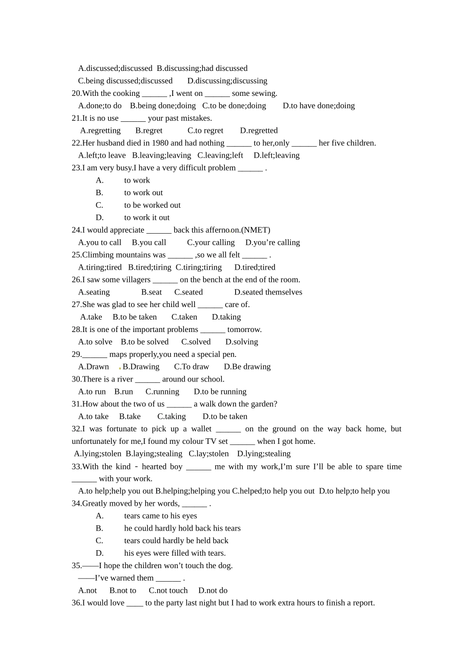 非谓语动词专练 (2)_第2页