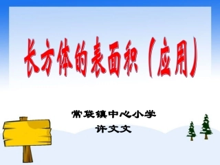 长方体的表面积应用