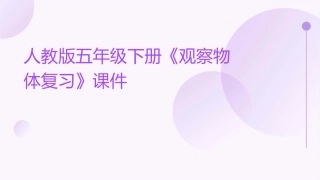人教版五年级下册《观察物体复习》课件1