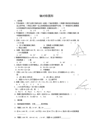 轴对称图形练习题