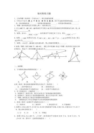 轴对称复习练习题 (2)