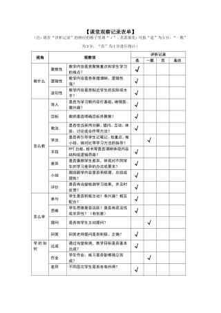 课堂观察记录表单 (4)