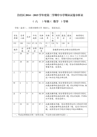 试卷分析样表（156）