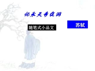 记承天寺夜游公开课