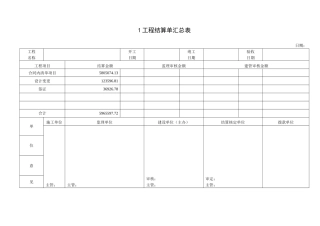 完整的工程结算单书(市政)..