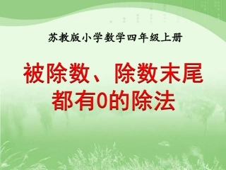 被除数、除数末尾都有0的除法（例8）》教学课件