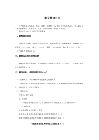 培训机构薪酬制度