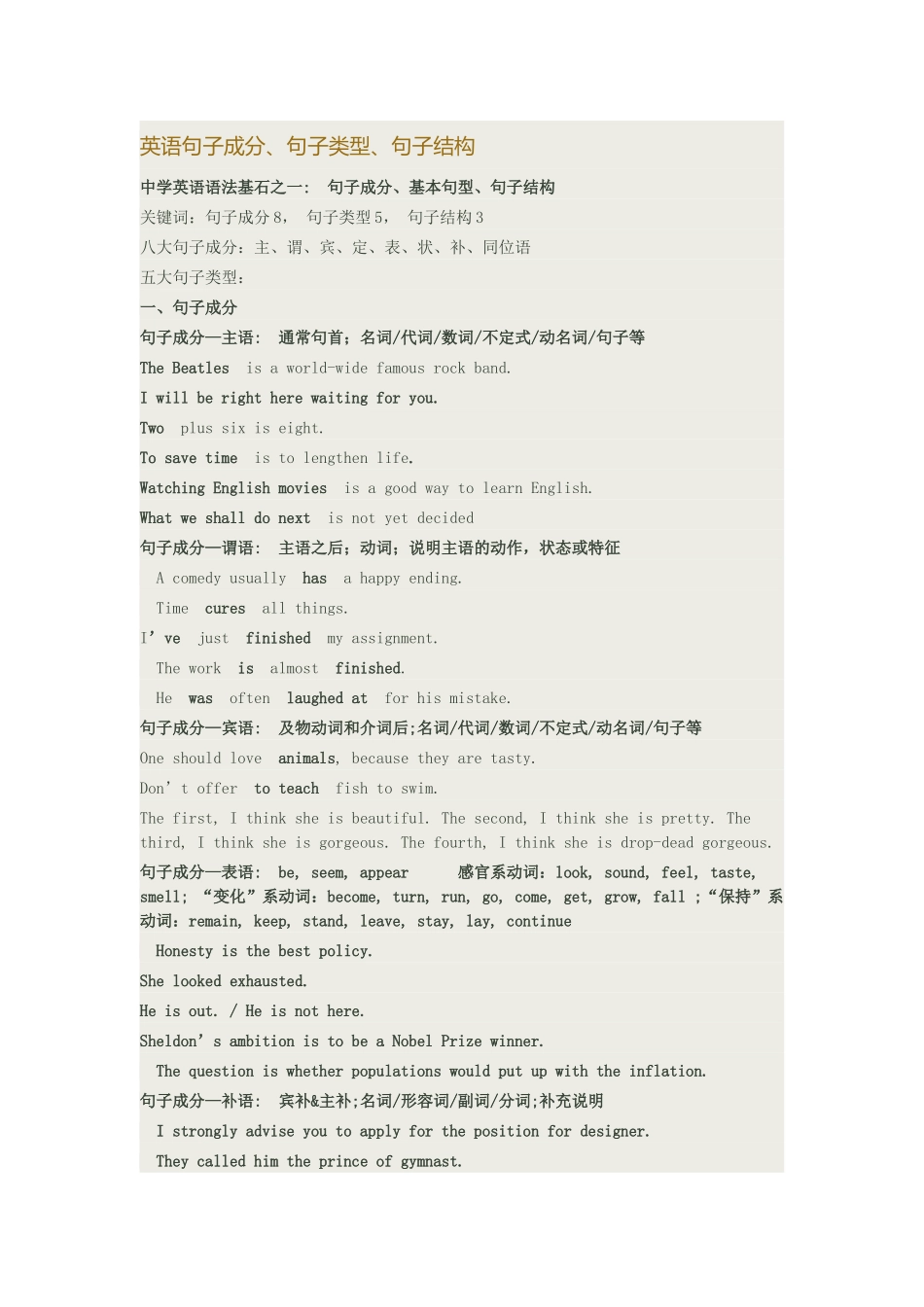 英语句子成分_第1页