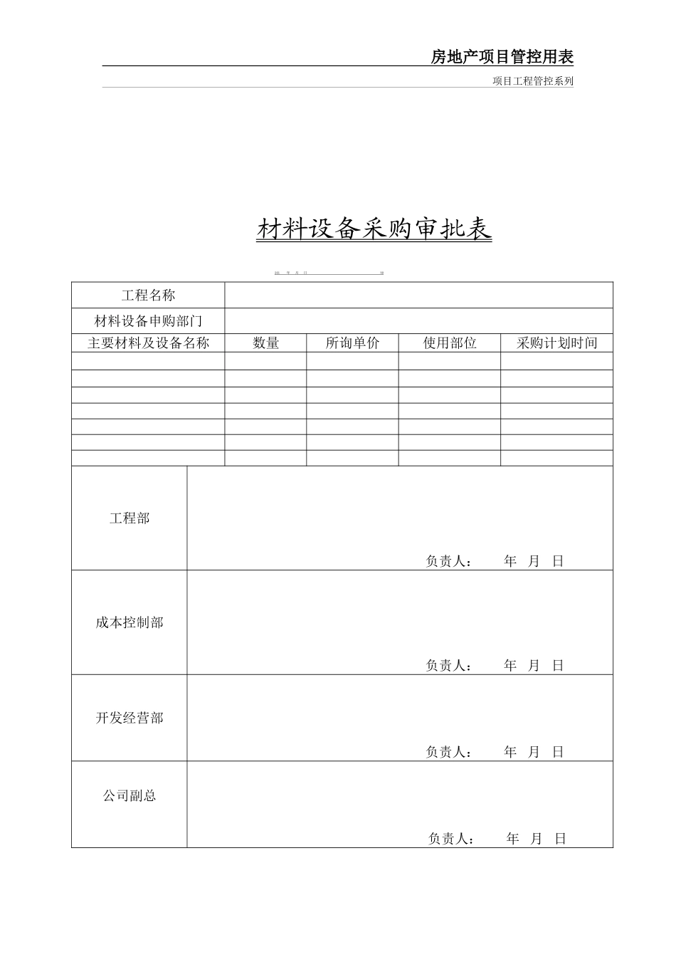 房地产工程系列全套管理表格.._第2页