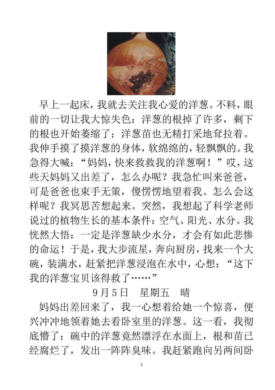 洋葱成长观察日记 (珊瑚实验小学+宗袁立)_第3页