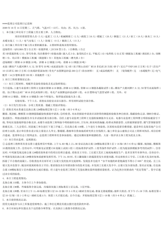 监理公司监理日记范例