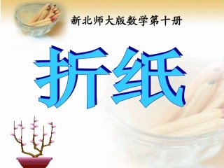 新北师大版五年级下册数学《折纸》课件