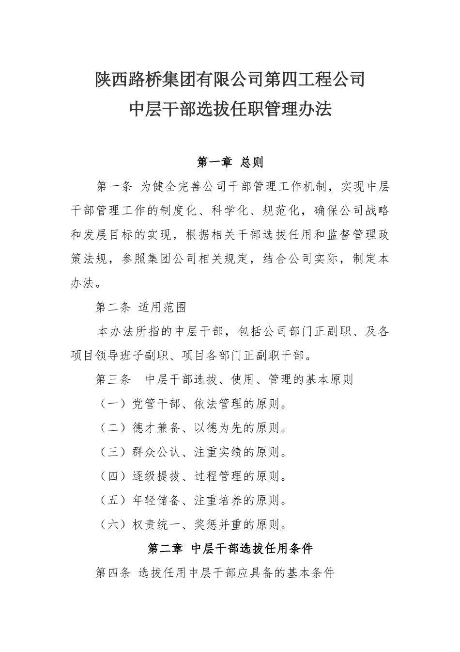 公司中层干部管理办法_第1页