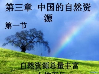 自然资源总量丰富人均不足课件